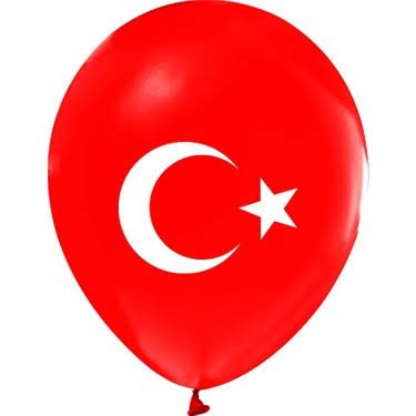 TÜRK BAYRAKLI TEKLİ BALON