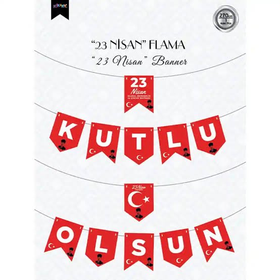 KİKA 23 NİSAN KUTLU OLSUN HARF AFİŞ (2,5 M)