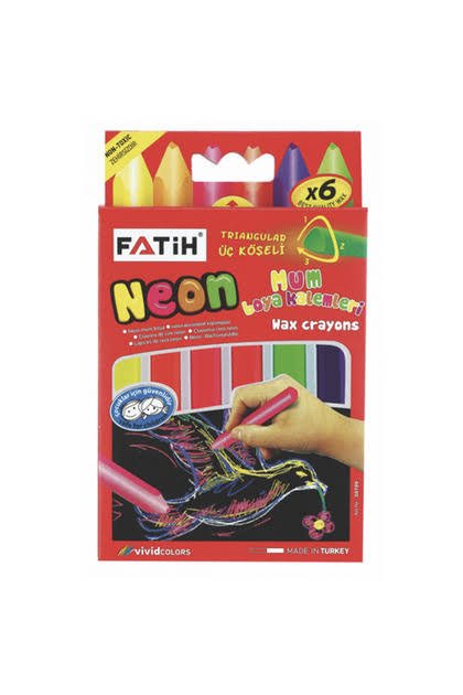 FATİH MUM PASTEL BOYA NEON (6 LI)