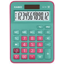 CASİO 12 HANELİ YEŞİL HESAP MAKİNESİ MX-12B