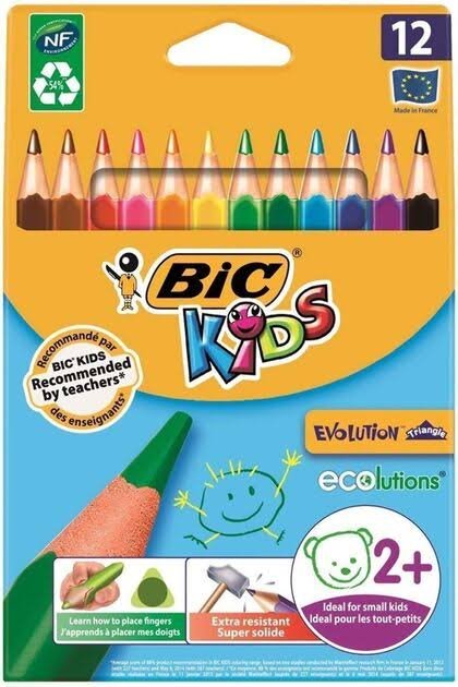 BİC EVOLUTİON 12 ÜÇGEN KURUBOYA KALEMİ