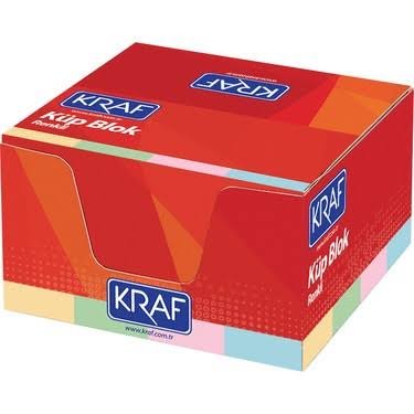 KRAF KÜP BLOK RENKLİ NOT KAĞIDI (8 X 8 CM)